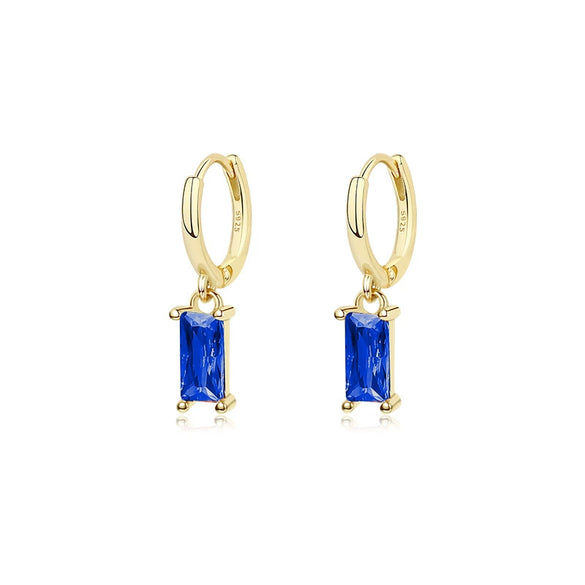 Wholesale Women's 925 Sterling Silver Geometric Square Earrings With Electroplating
