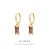 Wholesale Women's 925 Sterling Silver Geometric Square Earrings With Electroplating