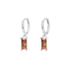 Wholesale Women's 925 Sterling Silver Geometric Square Earrings With Electroplating