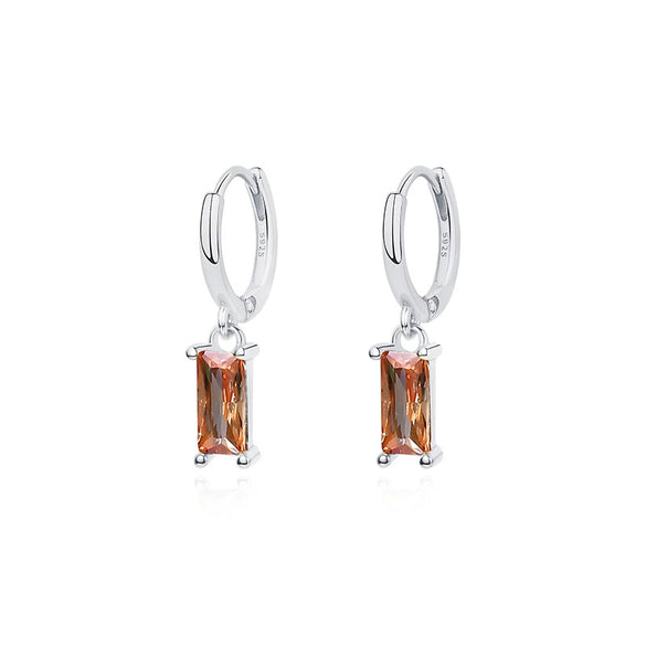 Wholesale Women's 925 Sterling Silver Geometric Square Earrings With Electroplating