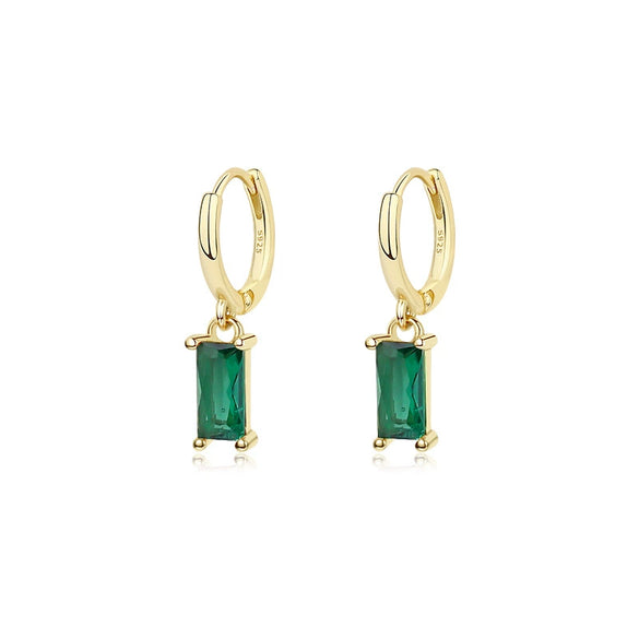 Wholesale Women's 925 Sterling Silver Geometric Square Earrings With Electroplating