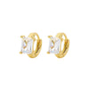 Wholesale Women's 925 Sterling Silver Geometric Square Zircon Earrings With Electroplating