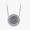 Wholesale Women's 925 Sterling Silver Geometric Style Electroplated Pendant Necklace With Clavicle Chain