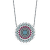 Wholesale Women's 925 Sterling Silver Geometric Style Electroplated Pendant Necklace With Clavicle Chain