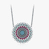 Wholesale Women's 925 Sterling Silver Geometric Style Electroplated Pendant Necklace With Clavicle Chain