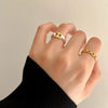 Wholesale Women's 925 Sterling Silver Geometric Twist Ring Jewelry With Electroplating