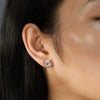 Wholesale Women's 925 Sterling Silver Geometric Water Drop Zircon Earrings Electroplated Normcore Retro Elegant Jewelry