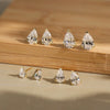Wholesale Women's 925 Sterling Silver Geometric Water Drop Zircon Earrings Electroplated Normcore Retro Elegant Jewelry