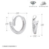 Wholesale Women's 925 Sterling Silver Geometric Wave Inlaid Zircon Ear Buckle Earrings