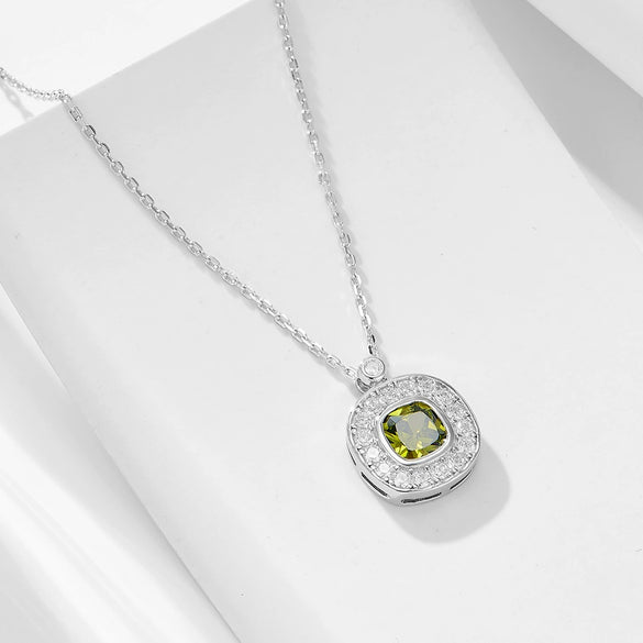 Wholesale Women's 925 Sterling Silver Geometric Zircon And Diamond Pendant Necklace With Cross Chain