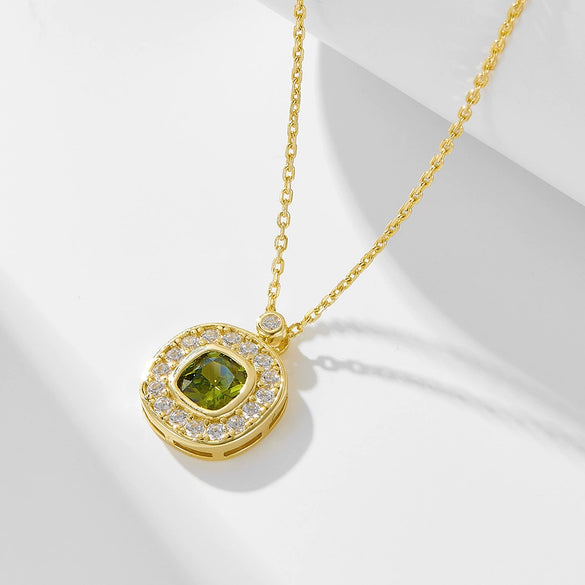 Wholesale Women's 925 Sterling Silver Geometric Zircon And Diamond Pendant Necklace With Cross Chain