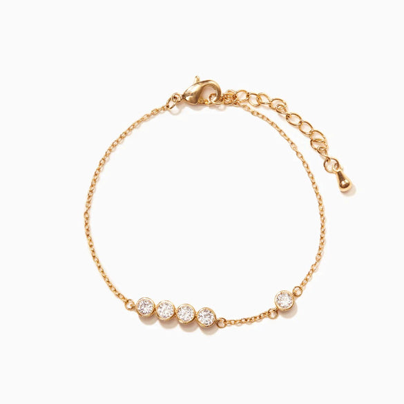 Wholesale Women's 925 Sterling Silver Geometric Zircon Bracelet With Electroplating