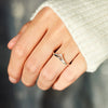 Wholesale Women's 925 Sterling Silver Geometric Zircon Ring With Electroplating Treatment