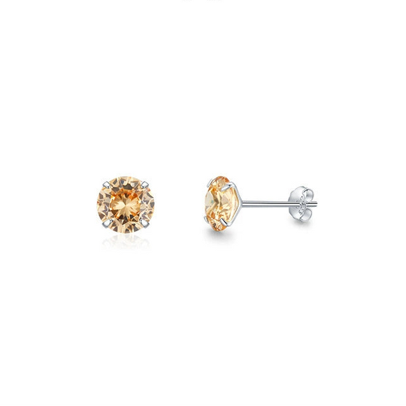 Wholesale Women's 925 Sterling Silver Geometric Zircon Set Earrings Simple Light Luxury Style