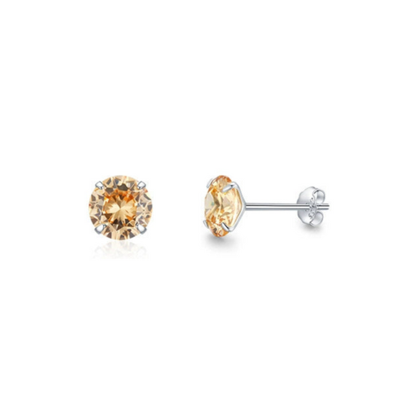 Wholesale Women's 925 Sterling Silver Geometric Zircon Set Earrings Simple Light Luxury Style