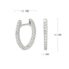 Wholesale Women's 925 Sterling Silver Gold Plated Color Zircon Geometric Inlaid Earrings