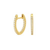Wholesale Women's 925 Sterling Silver Gold Plated Color Zircon Geometric Inlaid Earrings