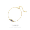 Wholesale Women's 925 Sterling Silver Heart Pattern Devil's Eye Bracelet With Electroplating