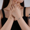 Wholesale Women's 925 Sterling Silver Heart Pattern Devil's Eye Bracelet With Electroplating