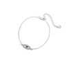 Wholesale Women's 925 Sterling Silver Heart Pattern Devil's Eye Bracelet With Electroplating