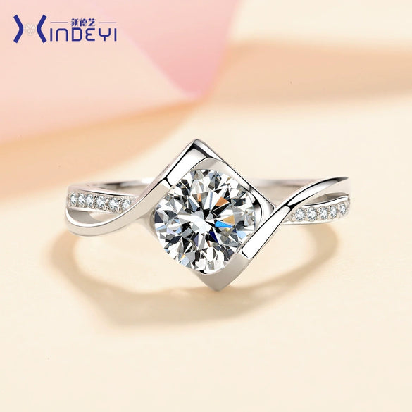 Wholesale Women's 925 Sterling Silver Heart Shaped Electroplated Ring