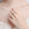 Wholesale Women's 925 Sterling Silver Heart Shaped Electroplated Ring