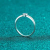 Wholesale Women's 925 Sterling Silver Heart Shaped Moissanite Ring Set With Electroplating