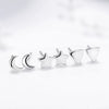Wholesale Women's 925 Sterling Silver Heartshaped Lightning Star Antiallergy Earrings