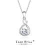 Wholesale Women's 925 Sterling Silver Heartshaped Moissanite Zircon Pendant Necklace With Microinlaid Platinum Plated Cross Chain And Geometric Design