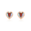 Wholesale Women's 925 Sterling Silver Heartshaped Zircon Inlaid Earrings