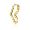 Wholesale Women's 925 Sterling Silver Hollow Heart Shape Minimalist Electroplated Earrings