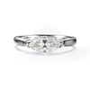Wholesale Women's 925 Sterling Silver Horse Eye Ring With Moissanite And Rhombus Pattern Electroplated
