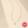 Wholesale Women's 925 Sterling Silver Hot Butterfly Geometric Patterned Stacked Clavicle Chain With Electroplating O Word Chain Necklace