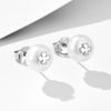 Wholesale Women's 925 Sterling Silver Inlaid With Pearls Fourleaf Clover And Flower Earrings
