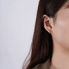 Wholesale Women's 925 Sterling Silver Ins Retro Simple Geometric Style Chain Earrings With Electroplating