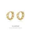Wholesale Women's 925 Sterling Silver Ins Retro Simple Geometric Style Chain Earrings With Electroplating