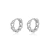 Wholesale Women's 925 Sterling Silver Ins Retro Simple Geometric Style Chain Earrings With Electroplating