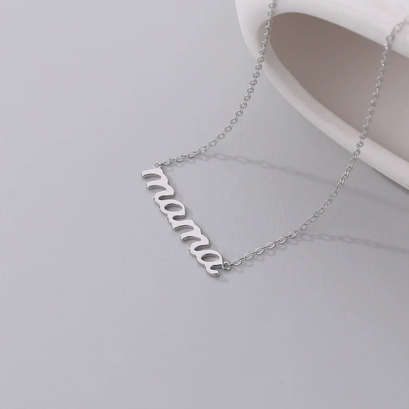 Wholesale Women's 925 Sterling Silver Letter Necklace With Electroplating And Cross Chain