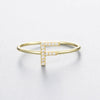 Wholesale Women's 925 Sterling Silver Letters Zircon Ring Stacking Combination