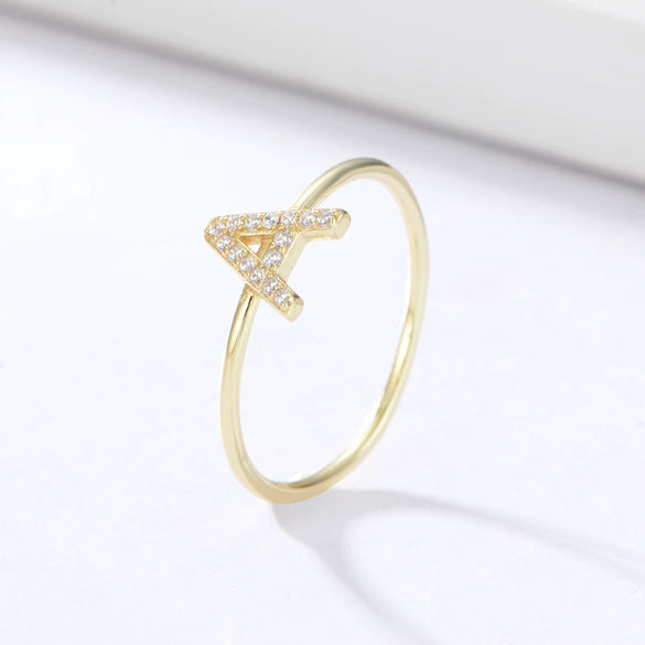 Wholesale Women's 925 Sterling Silver Letters Zircon Ring Stacking Combination