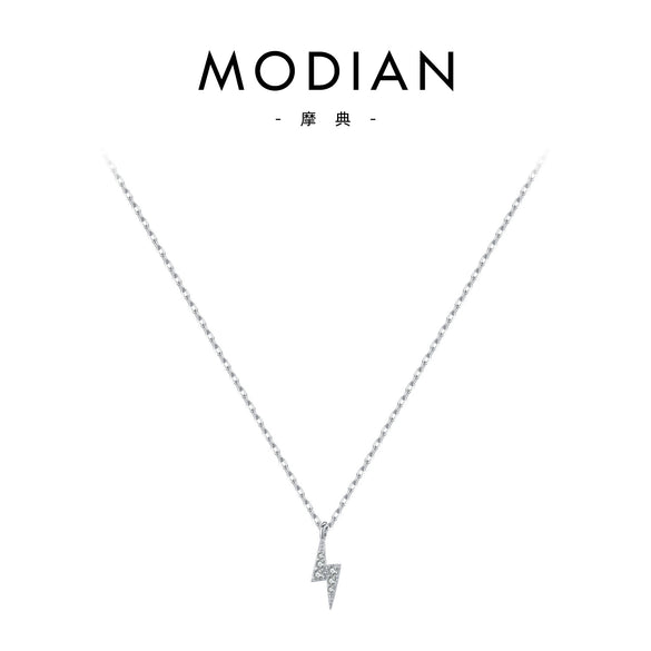 Wholesale Women's 925 Sterling Silver Lightning Clavicle Chain With Micro Inlay Design