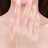 Wholesale Women's 925 Sterling Silver Microinlaid Hollow Heartshaped Ring Jewelry