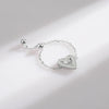 Wholesale Women's 925 Sterling Silver Microinlaid Hollow Heartshaped Ring Jewelry