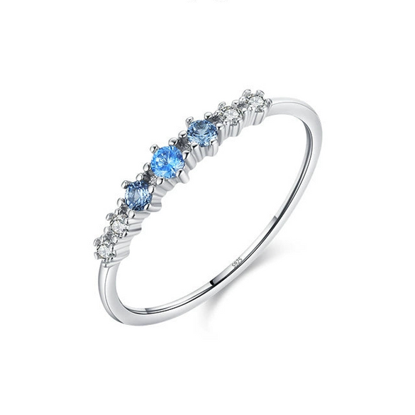 Wholesale Women's 925 Sterling Silver Microinlaid Zircon Geometric Niche Style Ring