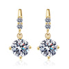 Wholesale Women's 925 Sterling Silver Moissanite Earrings With Star Pattern And Seiko Tassel