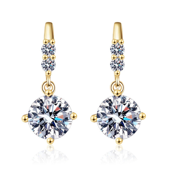 Wholesale Women's 925 Sterling Silver Moissanite Earrings With Star Pattern And Seiko Tassel