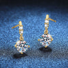 Wholesale Women's 925 Sterling Silver Moissanite Earrings With Star Pattern And Seiko Tassel