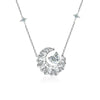Wholesale Women's 925 Sterling Silver Moissanite Heart Shape Star Moon Fashion Necklace