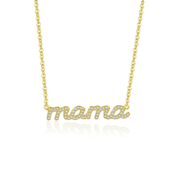 Wholesale Women's 925 Sterling Silver Necklace With Zircon Letter And Number Pattern Cross Chain Style