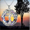 Wholesale Women's Sterling Silver 925 Ochain Crystal Tree Of Life Geometric Style Necklace With Electroplating